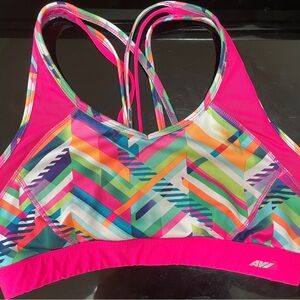Avia Pink Multicolor Sports Bra